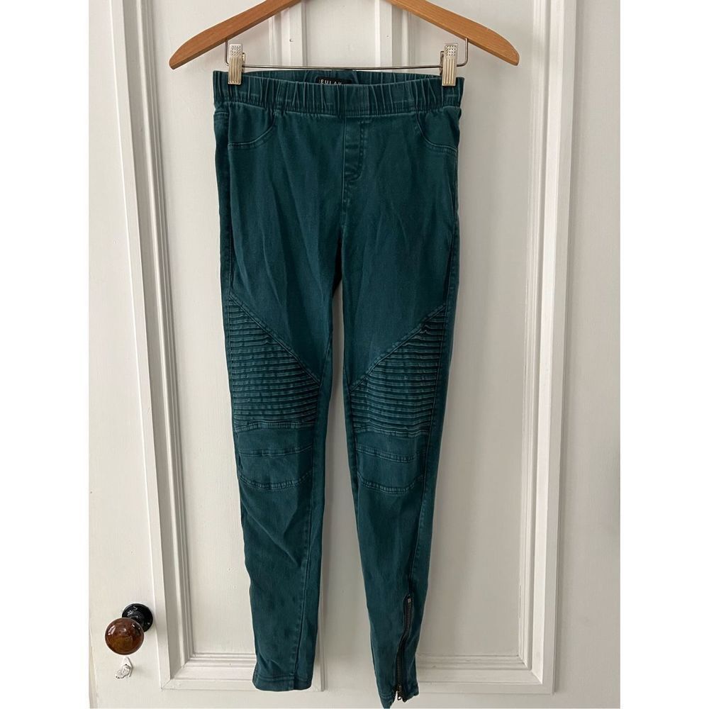 Beulah style teal stretch riding pants leggings S